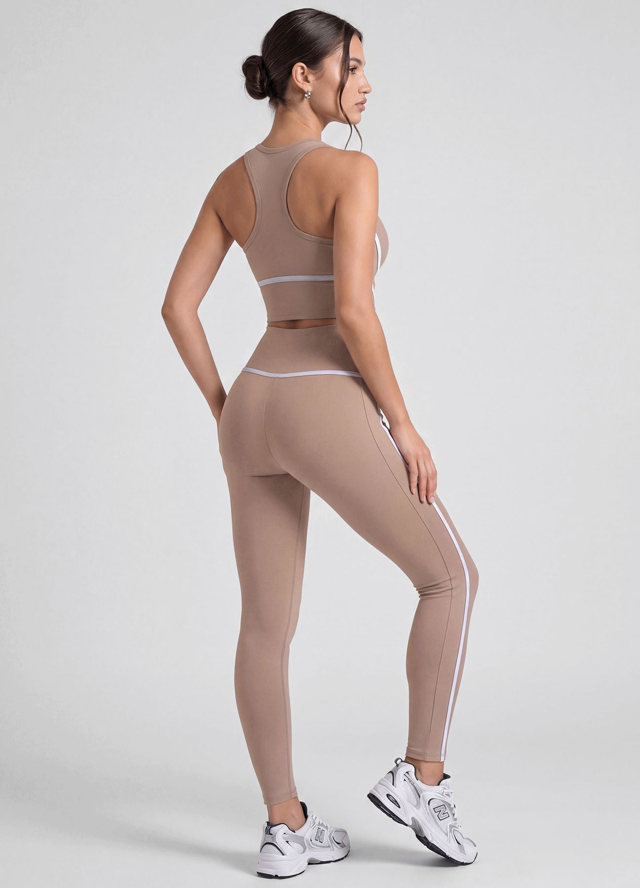 LEGGING EMANA PULSE - MARRON ALAMO LEGGINGS WIN ROPA DEPORTIVA 
