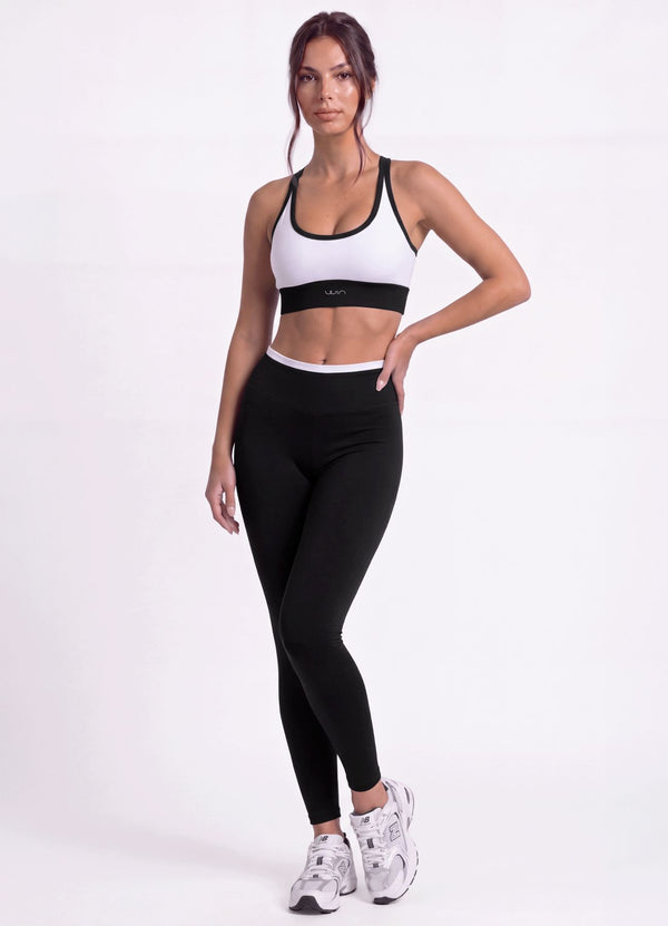LEGGING EMANA SENSE - NEGRO/BLANCO LEGGINGS WIN ROPA DEPORTIVA 