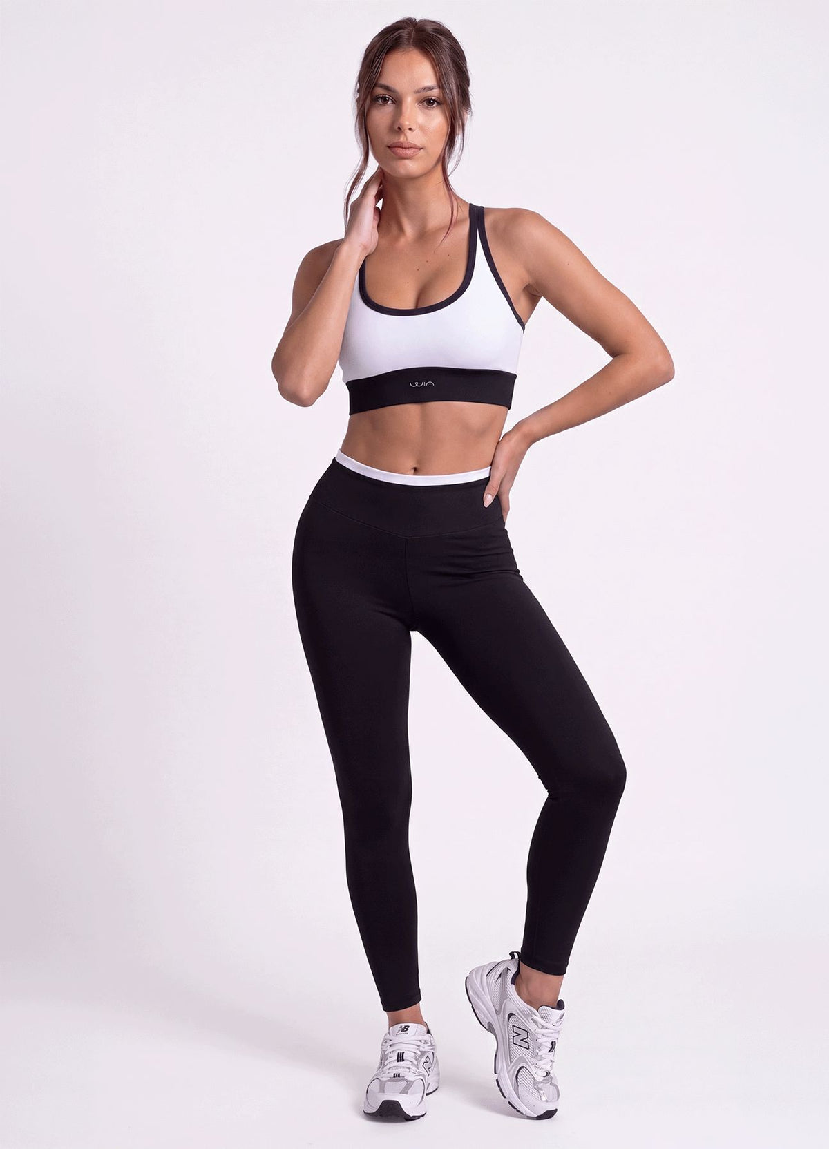 LEGGING EMANA SENSE - NEGRO/BLANCO LEGGINGS WIN ROPA DEPORTIVA 