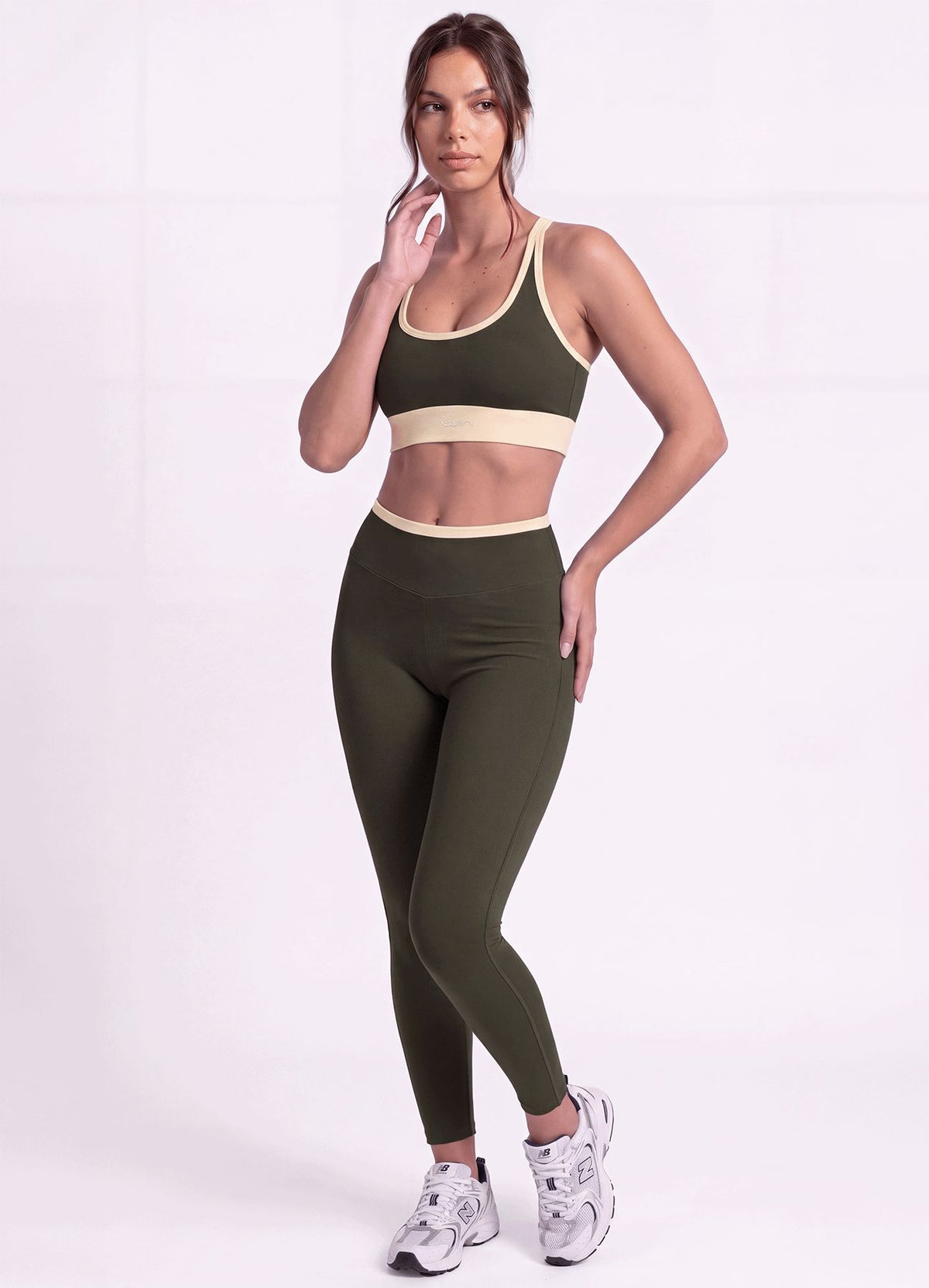 LEGGING EMANA SENSE - VERDE MILITAR LEGGINGS WIN ROPA DEPORTIVA VERDE MILITAR S 