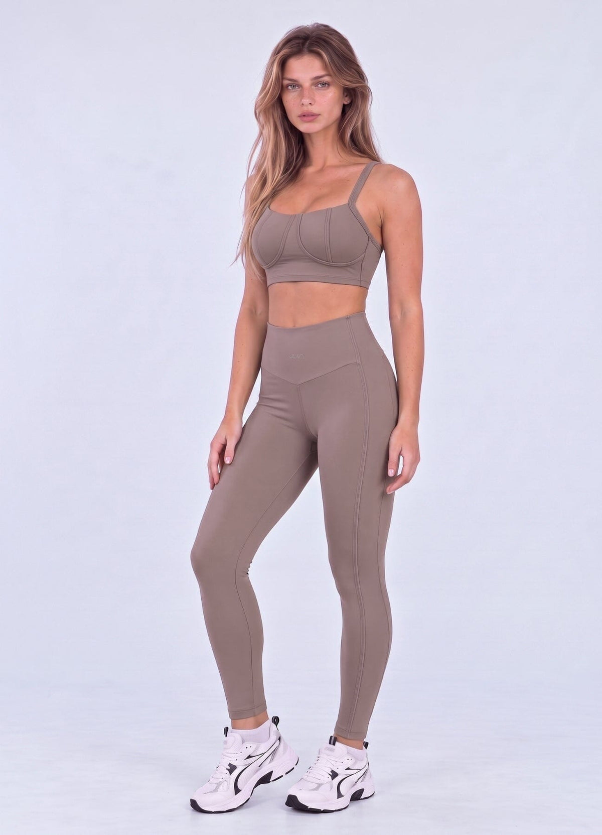 LEGGING EMANA SLOW - MARRON ALAMO LEGGINGS WIN ROPA DEPORTIVA 