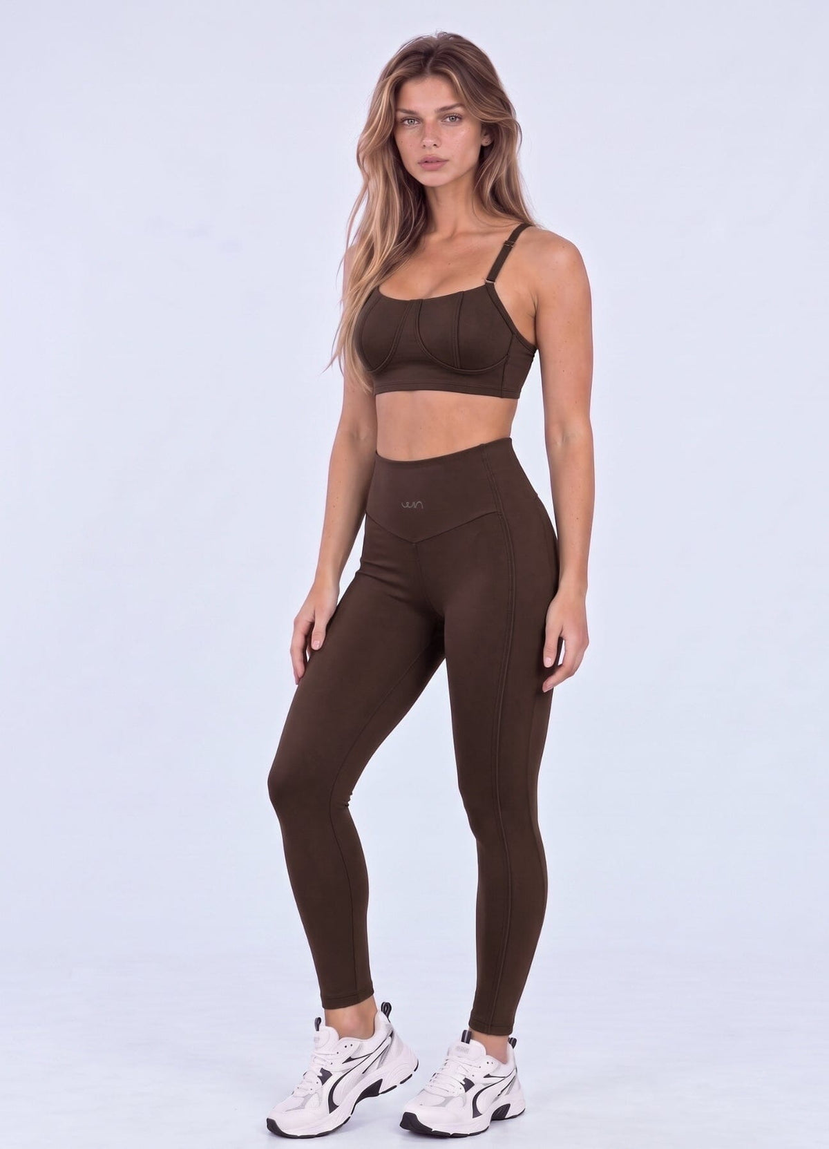 LEGGING EMANA SLOW - MARRON OSCURO LEGGINGS WIN ROPA DEPORTIVA MARRON OSCURO S 