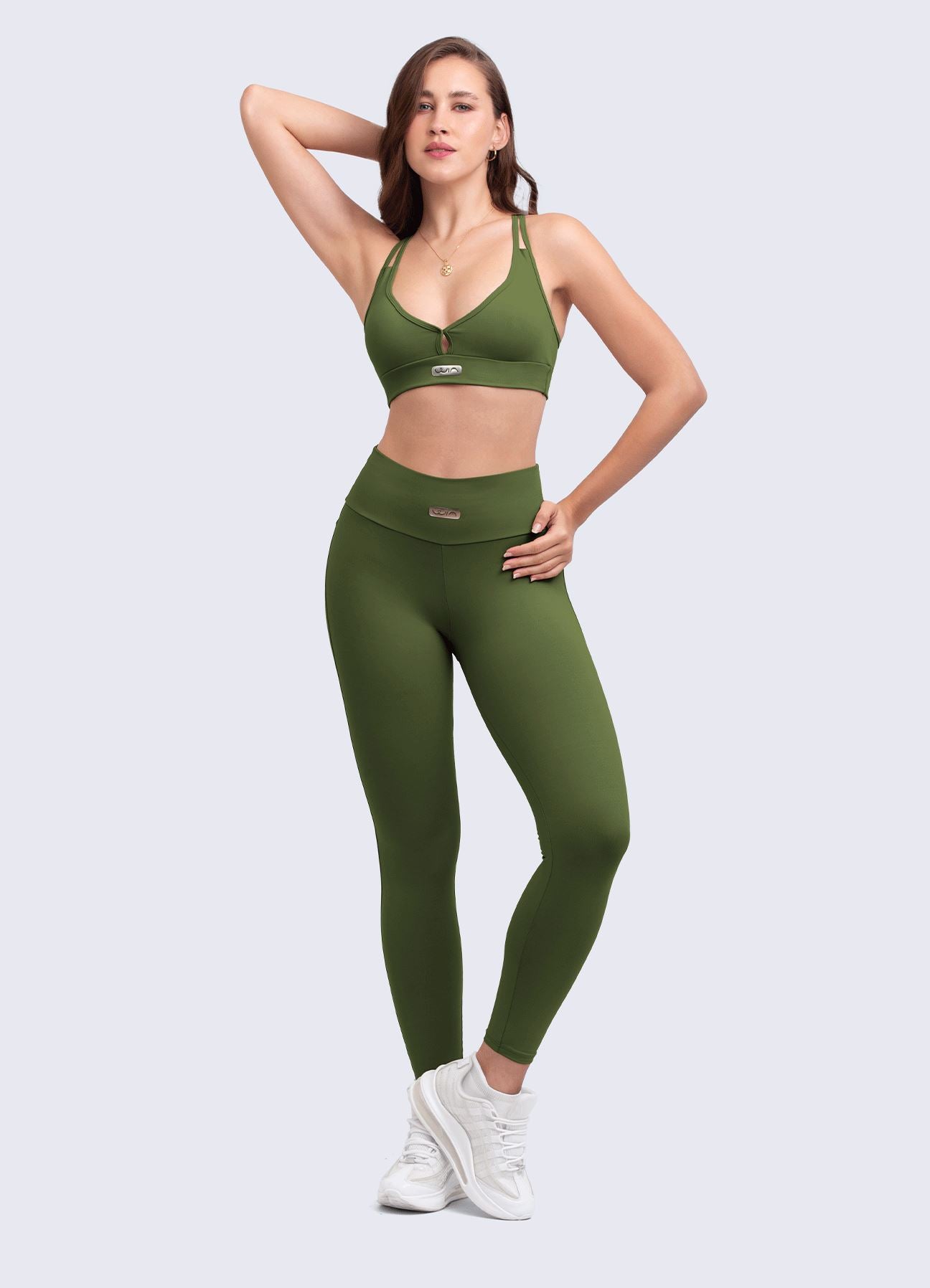 LEGGING EMANA WORK OUT-VERDE MILITAR LEGGING WINropadeportiva 