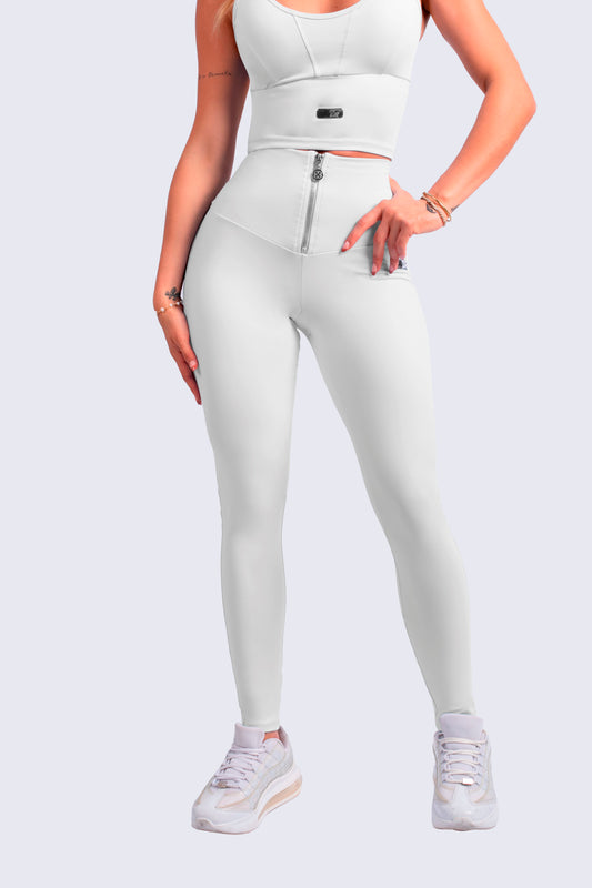 LEGGING EMANA ZIPPER-BLANCO LEGGINGS WIN ROPA DEPORTIVA S BLANCO 