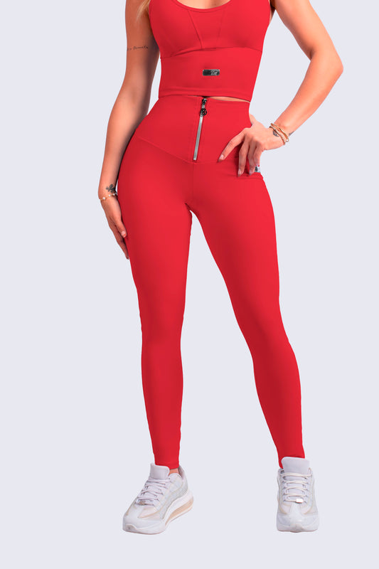 LEGGING EMANA ZIPPER-ROJO LEGGINGS WIN ROPA DEPORTIVA S ROJO 