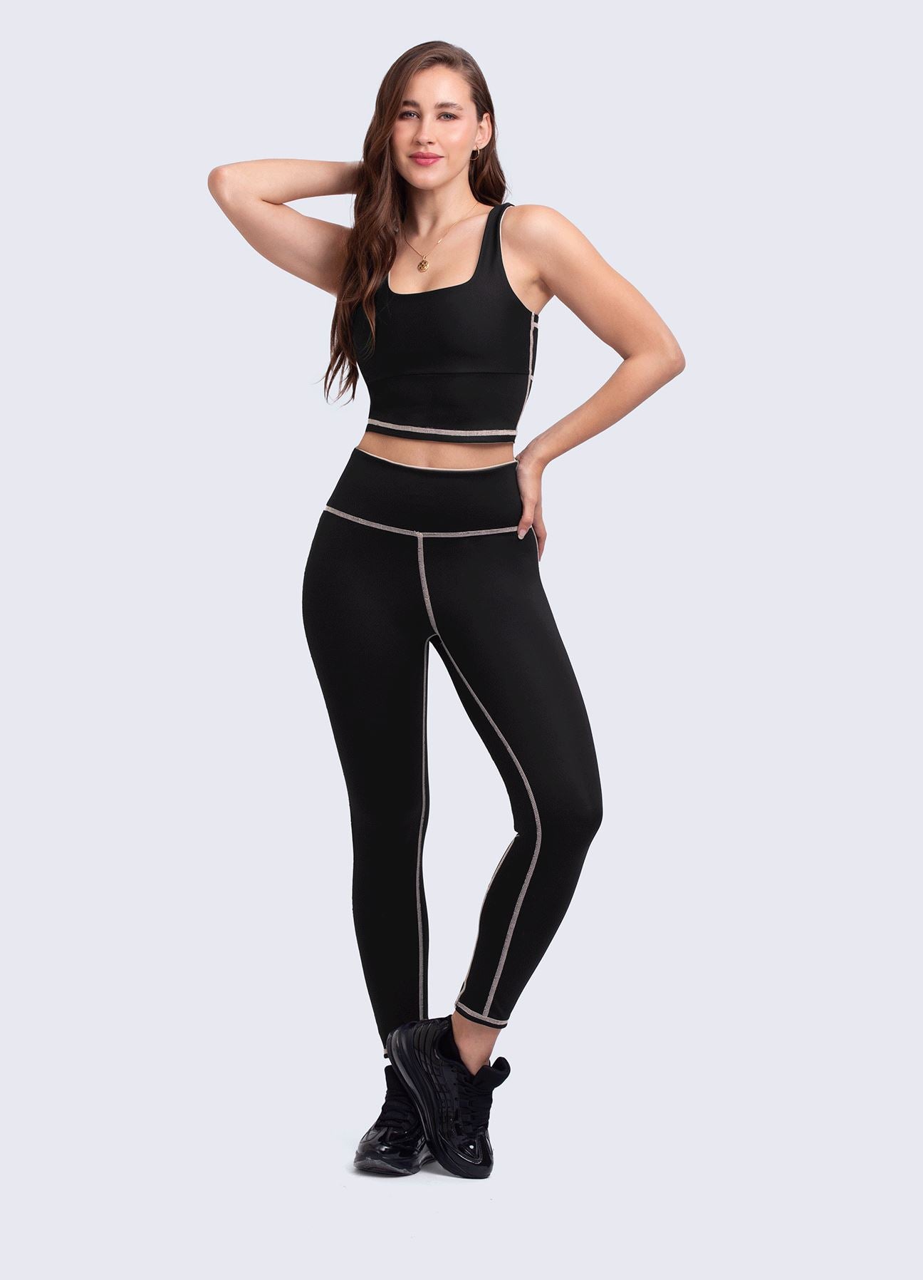 LEGGING LUXE REVERSIBLE-ROSE - NEGRO TOPS WINropadeportiva 