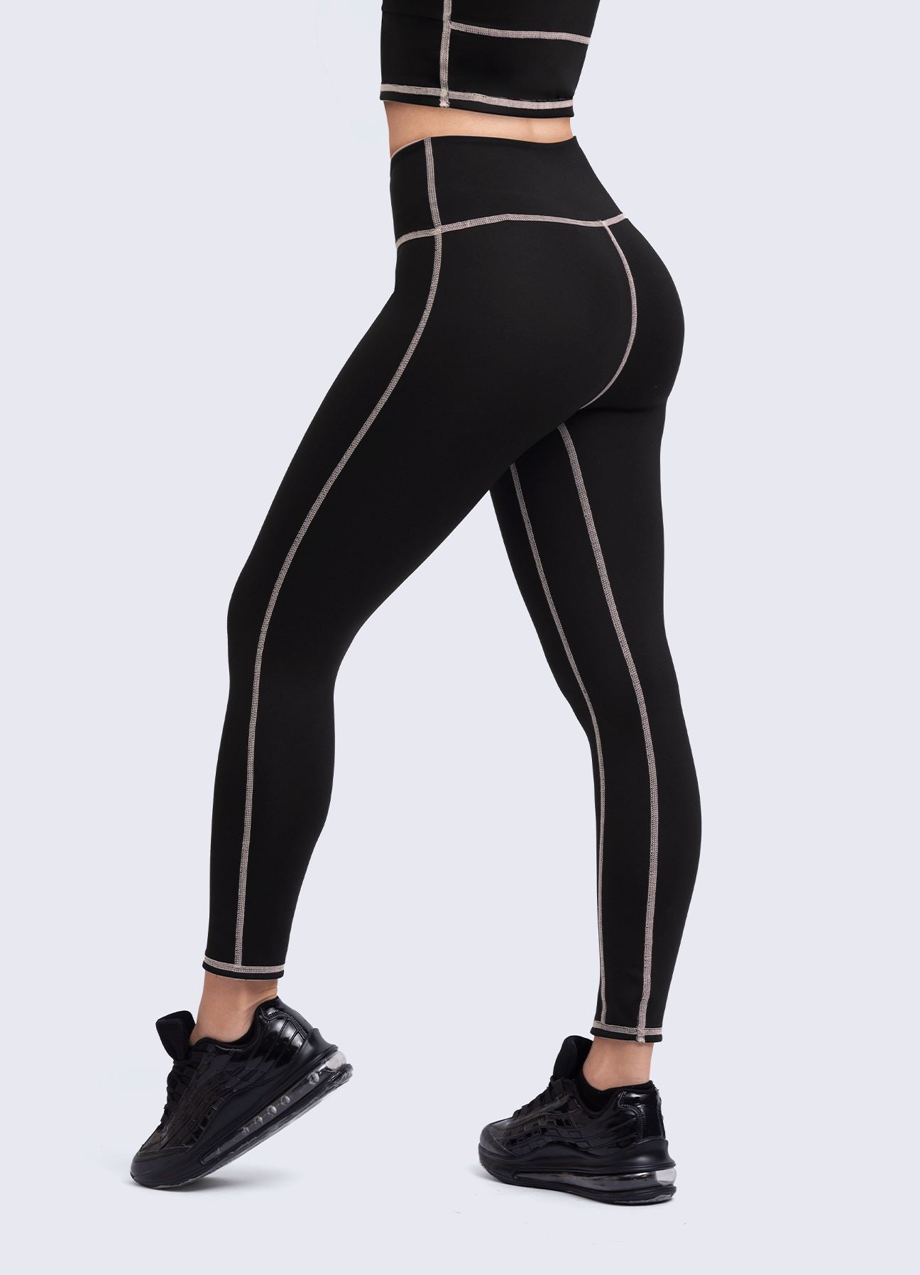 LEGGING LUXE REVERSIBLE-ROSE - NEGRO TOPS WINropadeportiva 