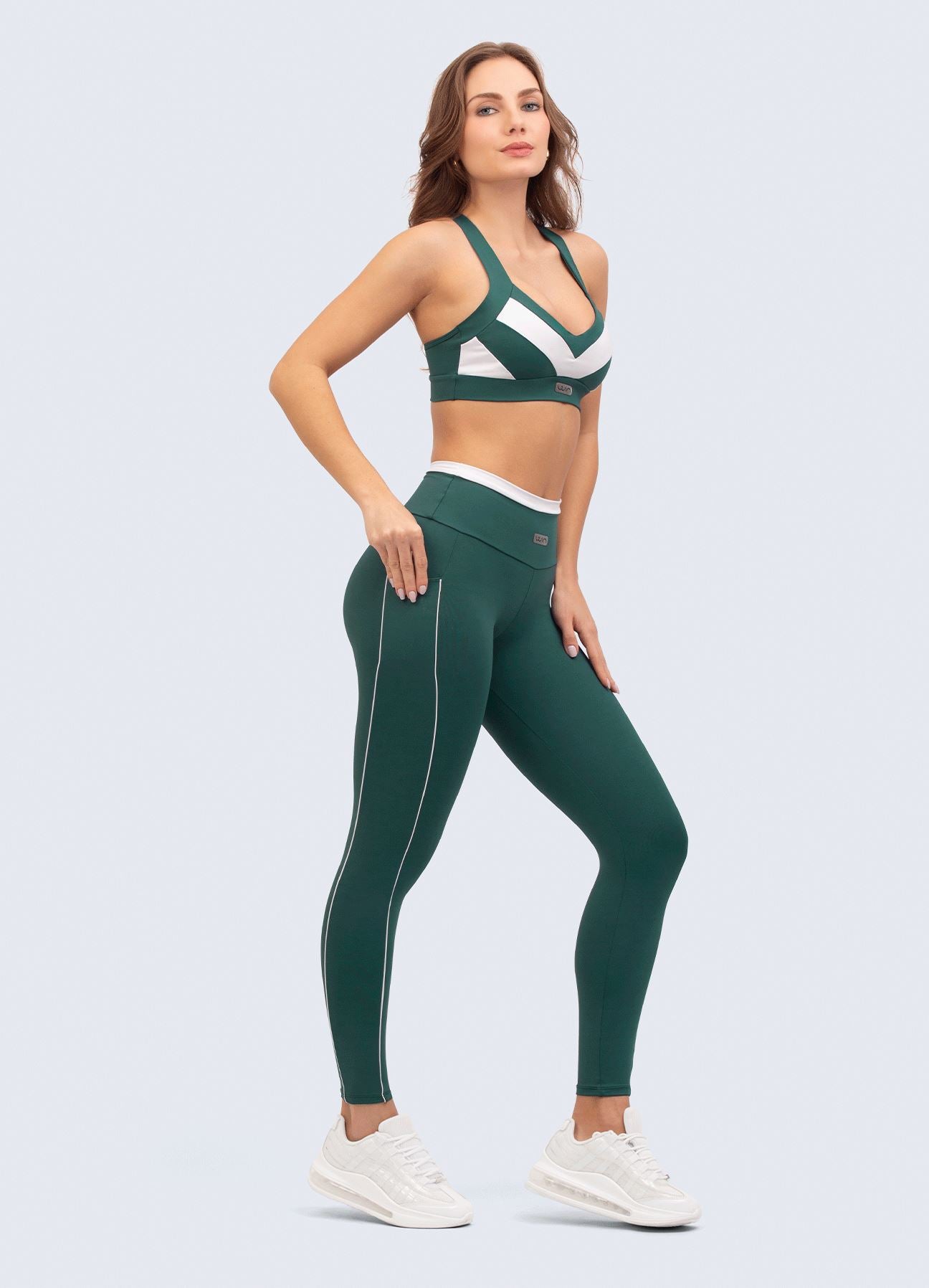 LEGGING NEVER STOPS-VERDE BOTELLA LEGGINGS WIN ROPA DEPORTIVA 