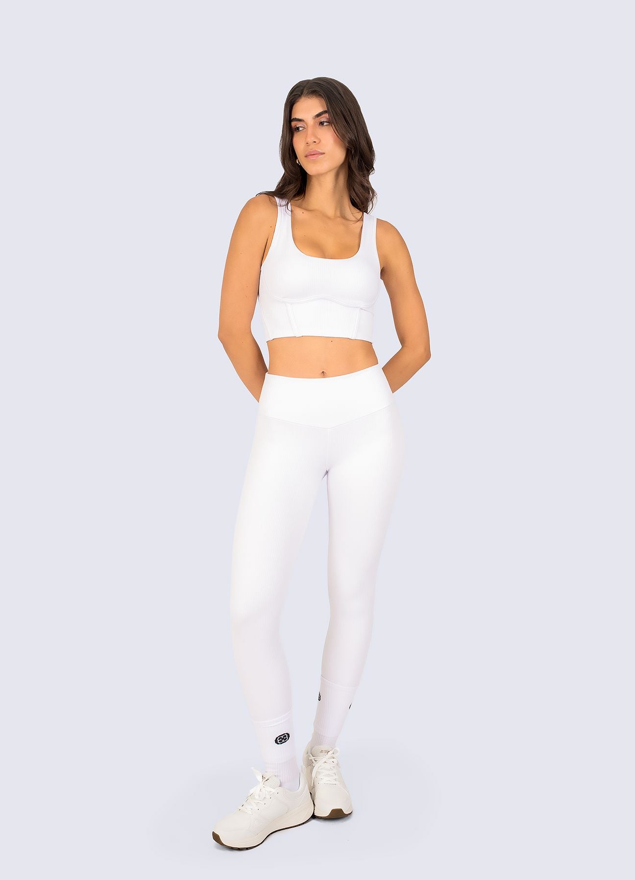 LEGGING SCULPT SHINE - BLANCO LEGGINGS WIN ROPA DEPORTIVA Blanco S 