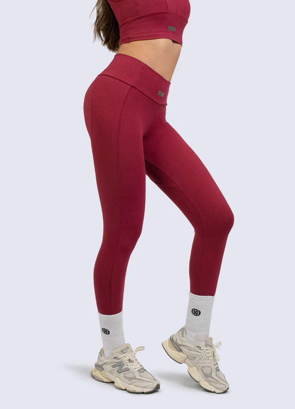LEGGING SUPLEX BEAT - ROJO OSCURO LEGGINGS WIN ROPA DEPORTIVA 