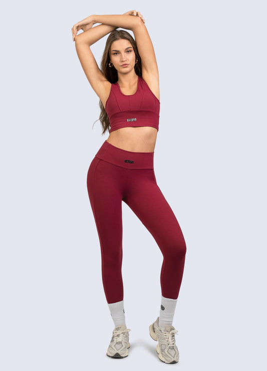 LEGGING SUPLEX BEAT - ROJO OSCURO LEGGINGS WIN ROPA DEPORTIVA ROJO OSCURO S 