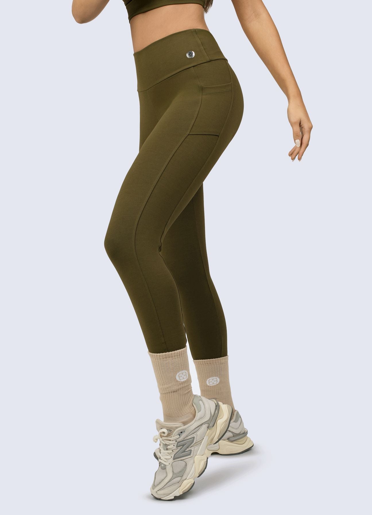LEGGING SUPLEX CONTROL - VERDE OLIVO LEGGINGS WIN ROPA DEPORTIVA 