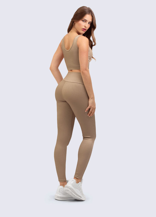 LEGGING ULTRA RIB-BEIGE LEGGINGS WINropadeportiva 