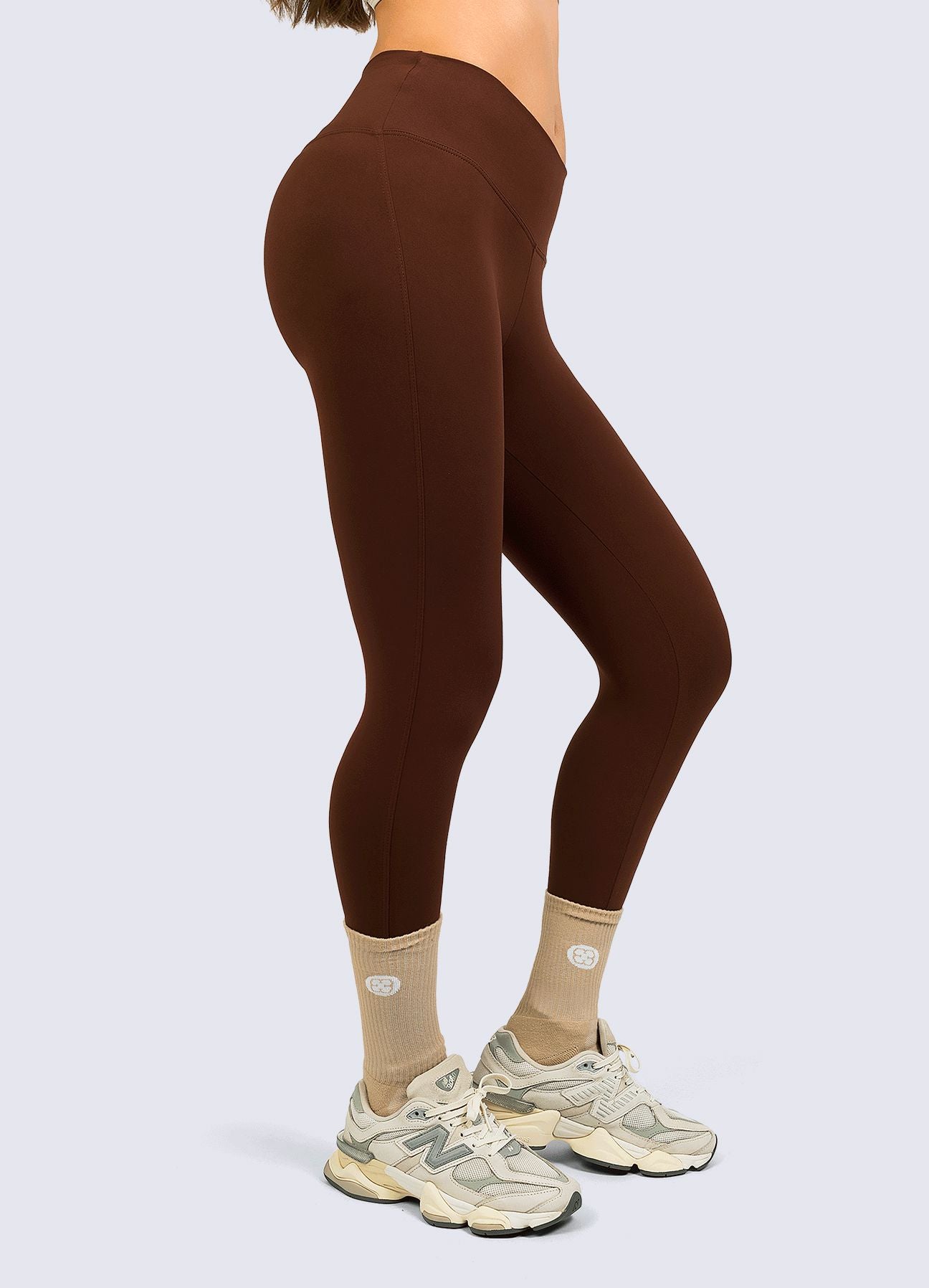 LEGGING ULTRA SUPLEX LISO - MARRON CHOCOLATE LEGGINGS WIN ROPA DEPORTIVA 