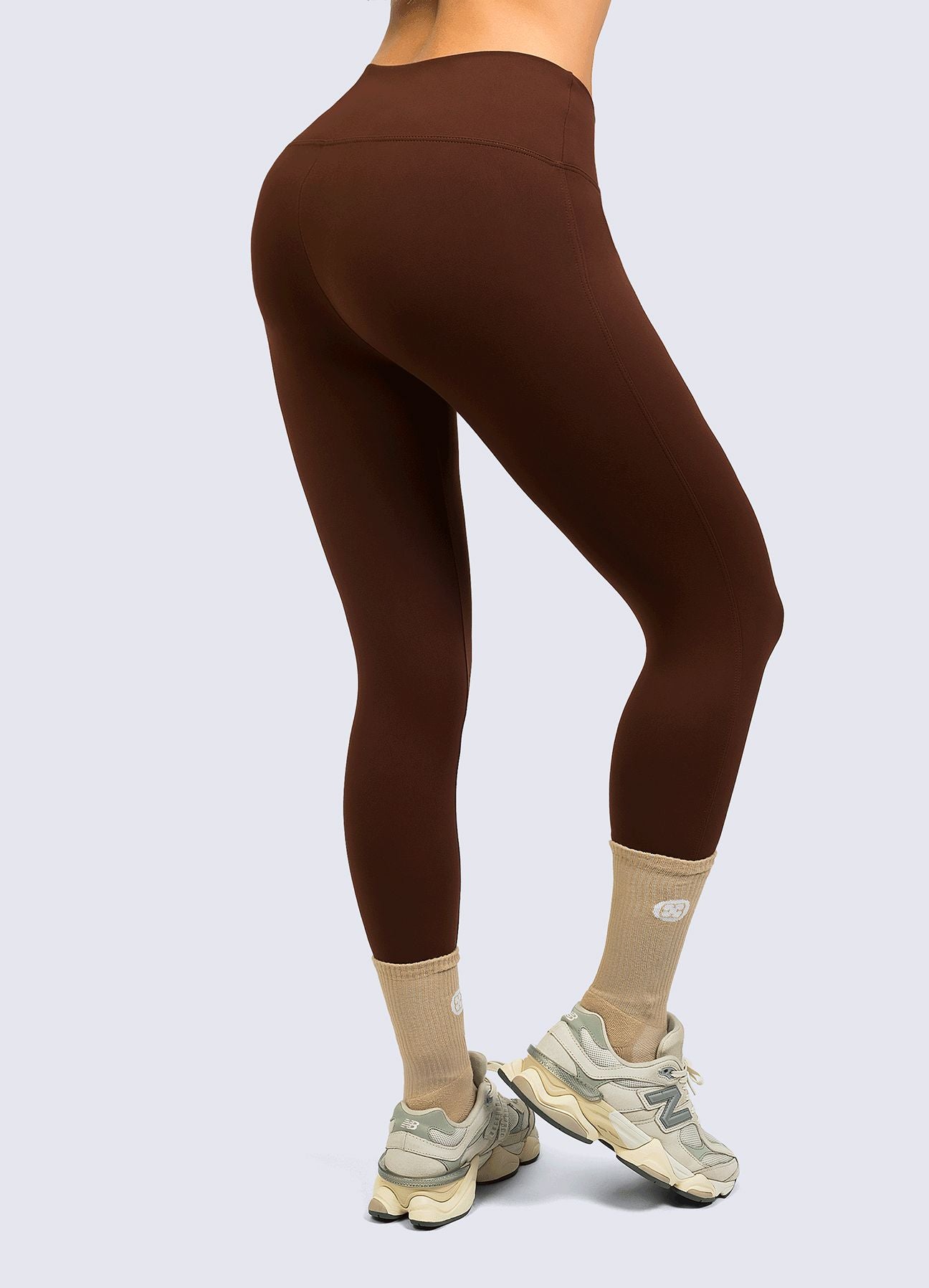 LEGGING ULTRA SUPLEX LISO - MARRON CHOCOLATE LEGGINGS WIN ROPA DEPORTIVA Marron S 