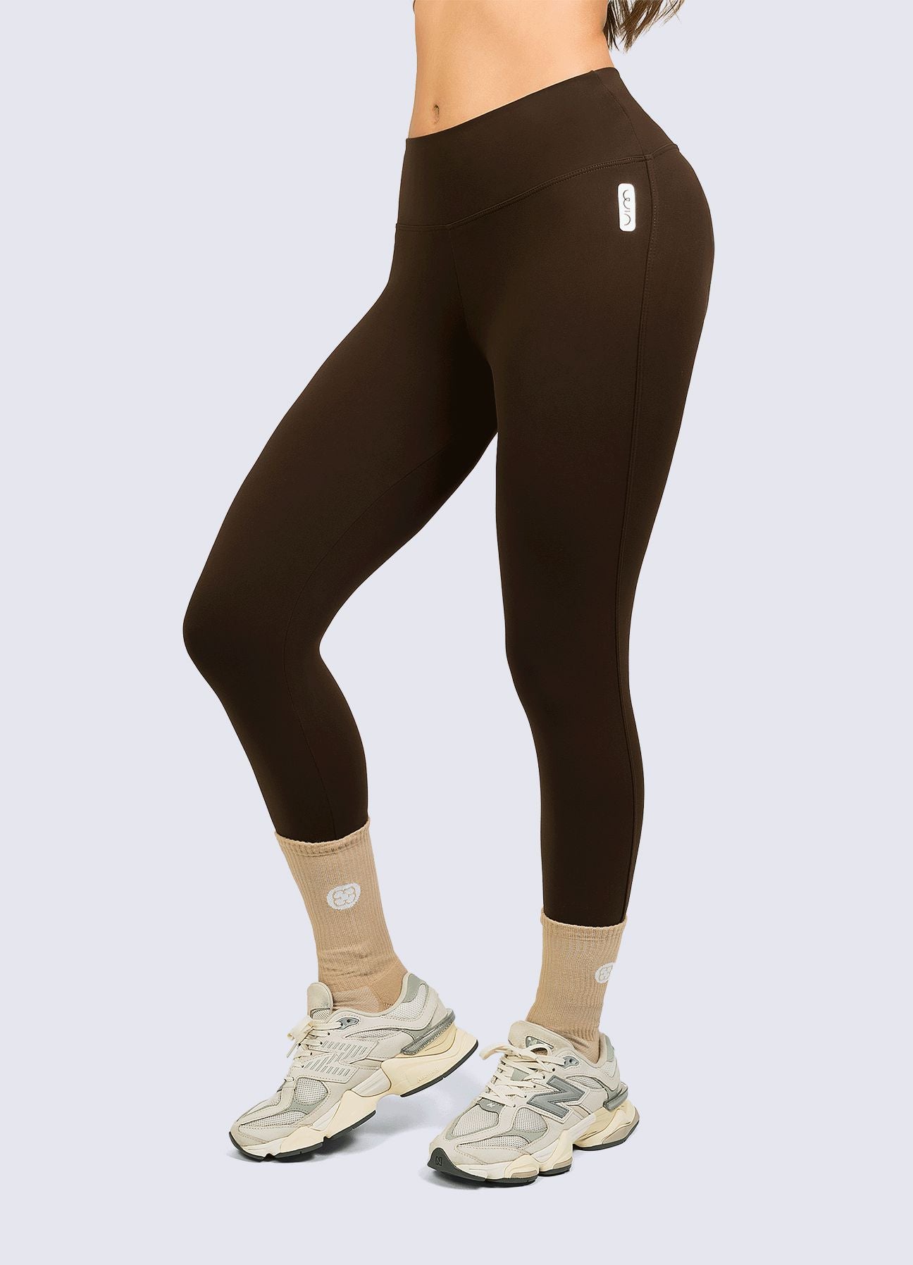 LEGGING ULTRA SUPLEX LISO - MARRON OSCURO LEGGINGS WIN ROPA DEPORTIVA 
