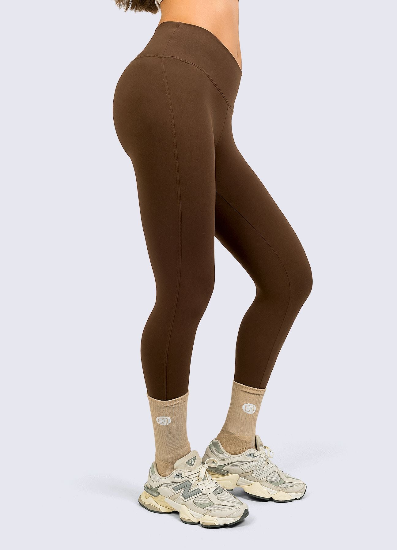 LEGGING ULTRA SUPLEX LISO - MARRON OSCURO LEGGINGS WIN ROPA DEPORTIVA 