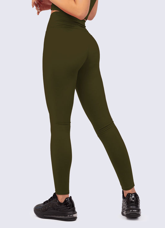 LEGGING ULTRA SUPLEX LISO - VERDE OLIVO LEGGINGS WIN ROPA DEPORTIVA 