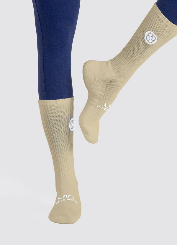 MEDIAS CREW - BEIGE ACCESORIOS WIN ROPA DEPORTIVA 