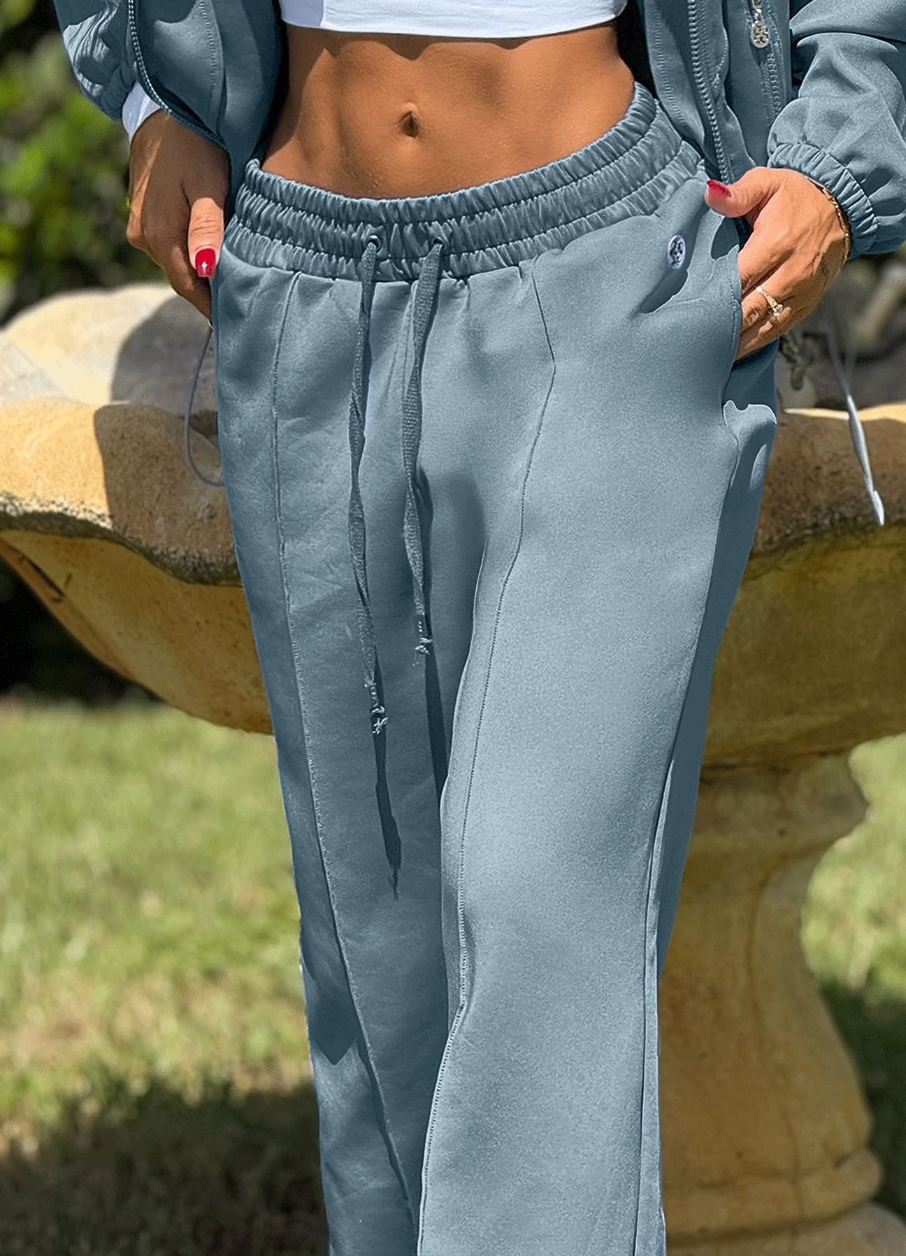 PANTALÓN COMFORT - AZUL ACERO LEGGINGS WIN ROPA DEPORTIVA 