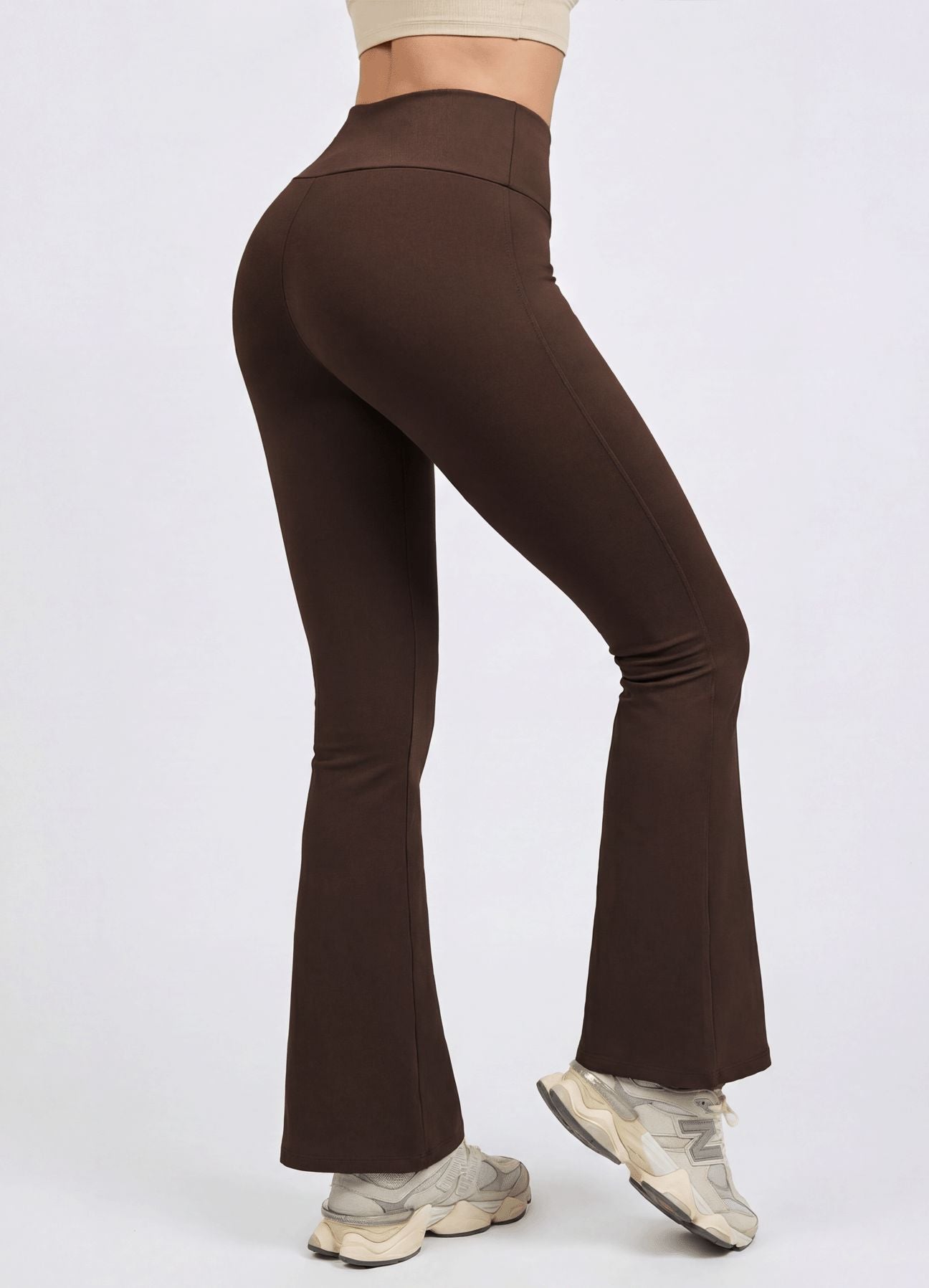 PANTALON EMANA FLARE BASIC-MARRON OSCURO WINropadeportiva 