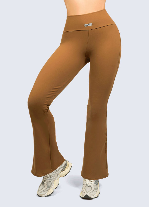 PANTALON FLARE BASIC - CAMEL LEGGINGS WIN ROPA DEPORTIVA 