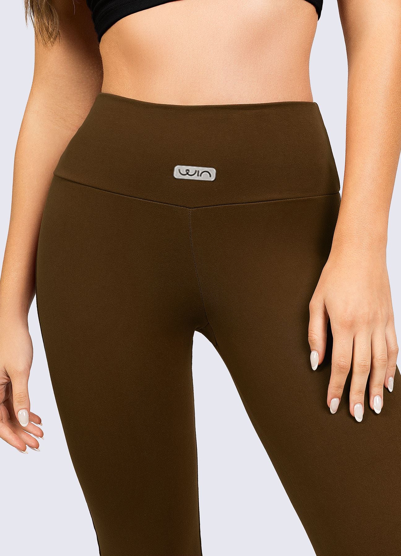 PANTALON FLARE BASIC - MARRON CHOCOLATE LEGGINGS WIN ROPA DEPORTIVA 