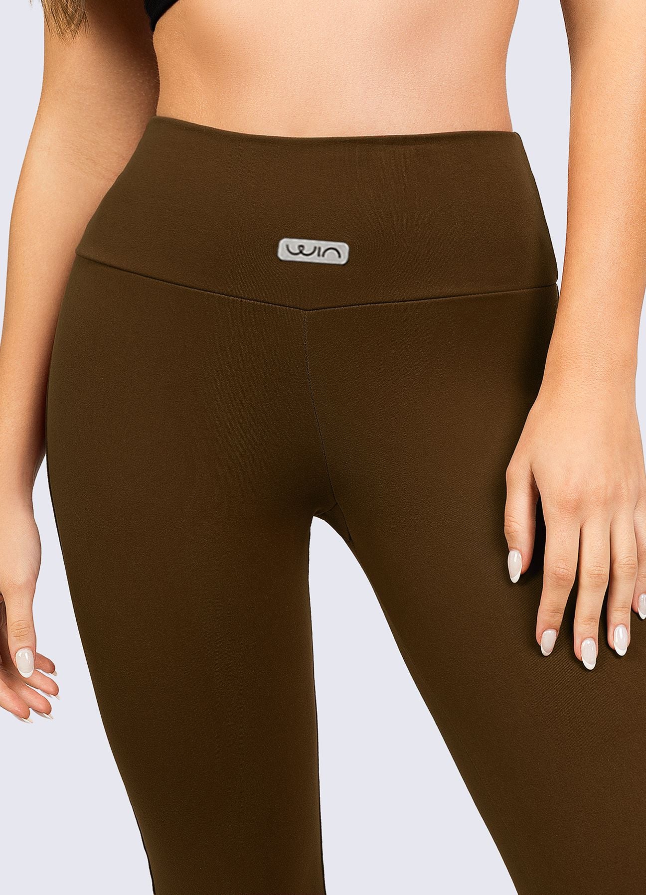 PANTALON FLARE BASIC - MARRON OSCURO LEGGINGS WIN ROPA DEPORTIVA 
