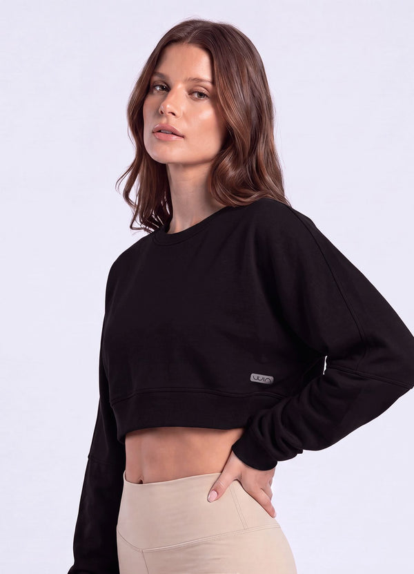 POLERA SOFT LOUNGE - NEGRO POLERAS WIN ROPA DEPORTIVA 