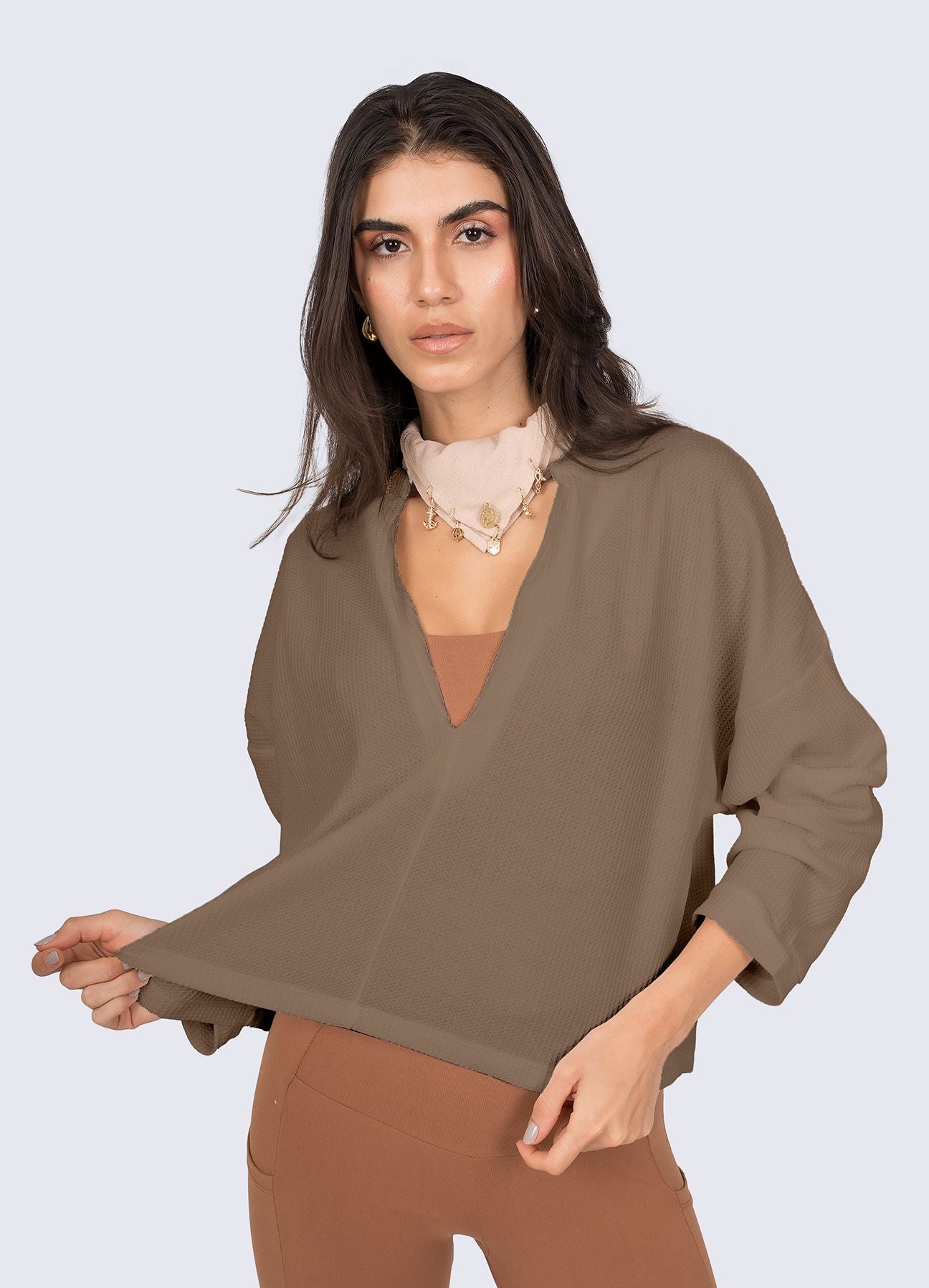 POLERA SPACE - MARRON COCOA POLERAS WIN ROPA DEPORTIVA 