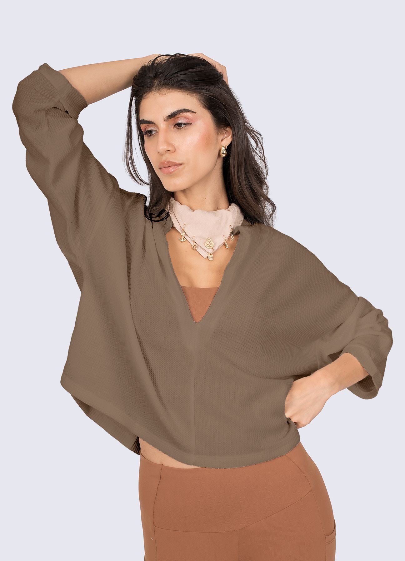 POLERA SPACE - MARRON COCOA POLERAS WIN ROPA DEPORTIVA marron-cocoa S 