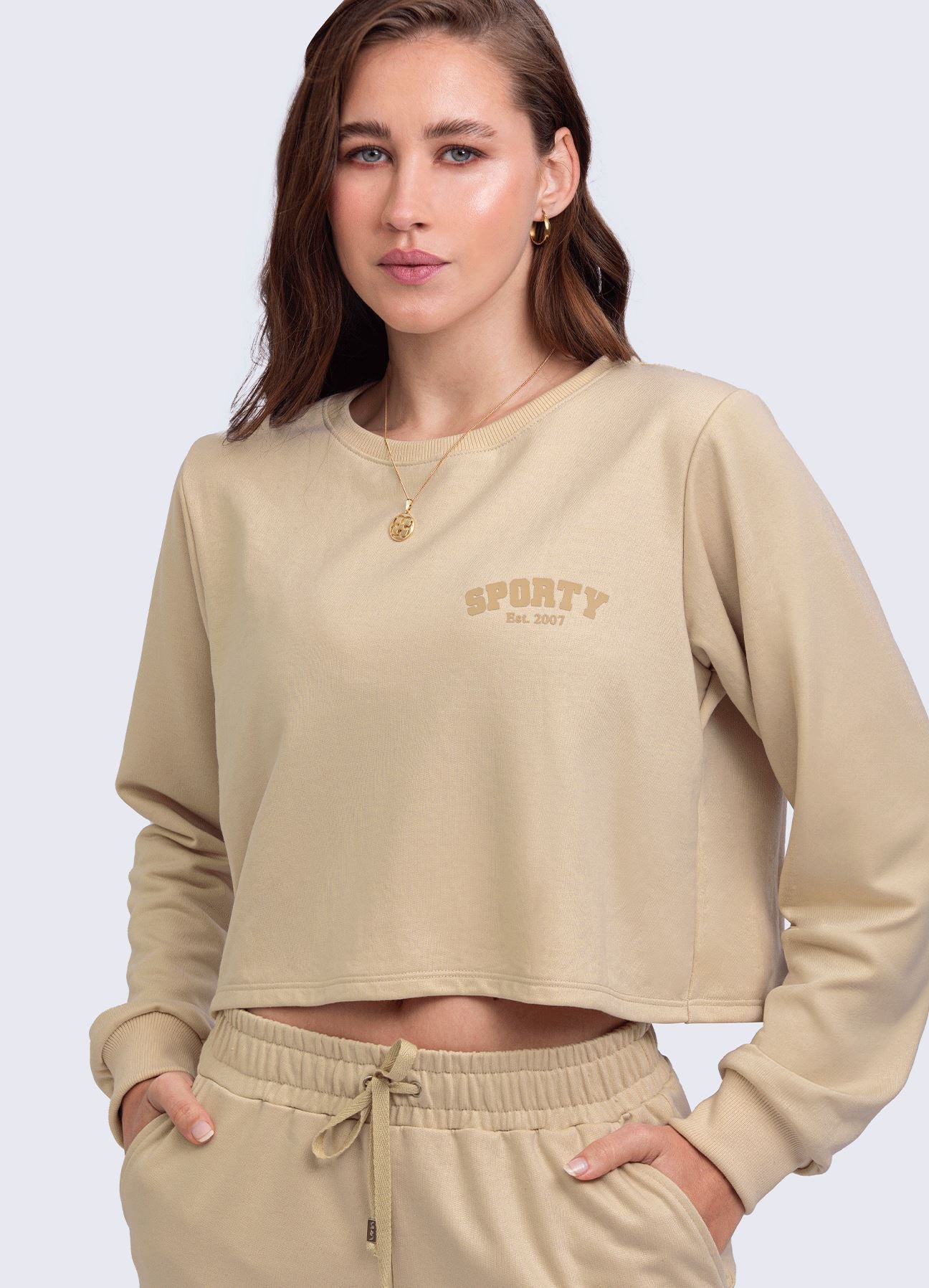 POLERA SPORTY- BEIGE POLERAS WINropadeportiva 