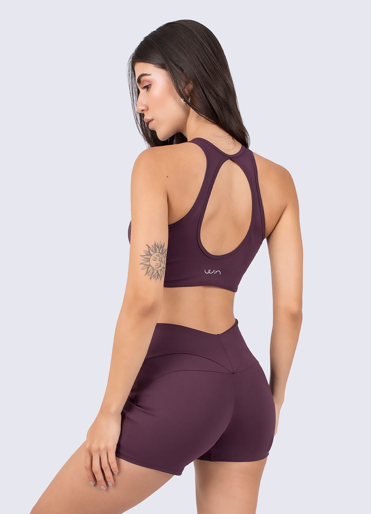 SHORT EMANA PILATES - MORADO OSCURO SHORTS WIN ROPA DEPORTIVA 