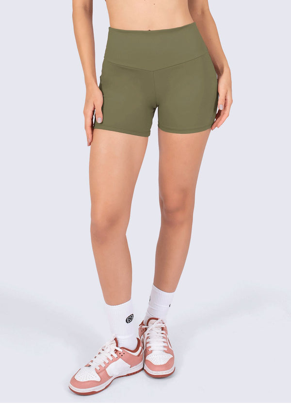 SHORT EMANA PILATES - VERDE MILITAR SHORTS WIN ROPA DEPORTIVA 