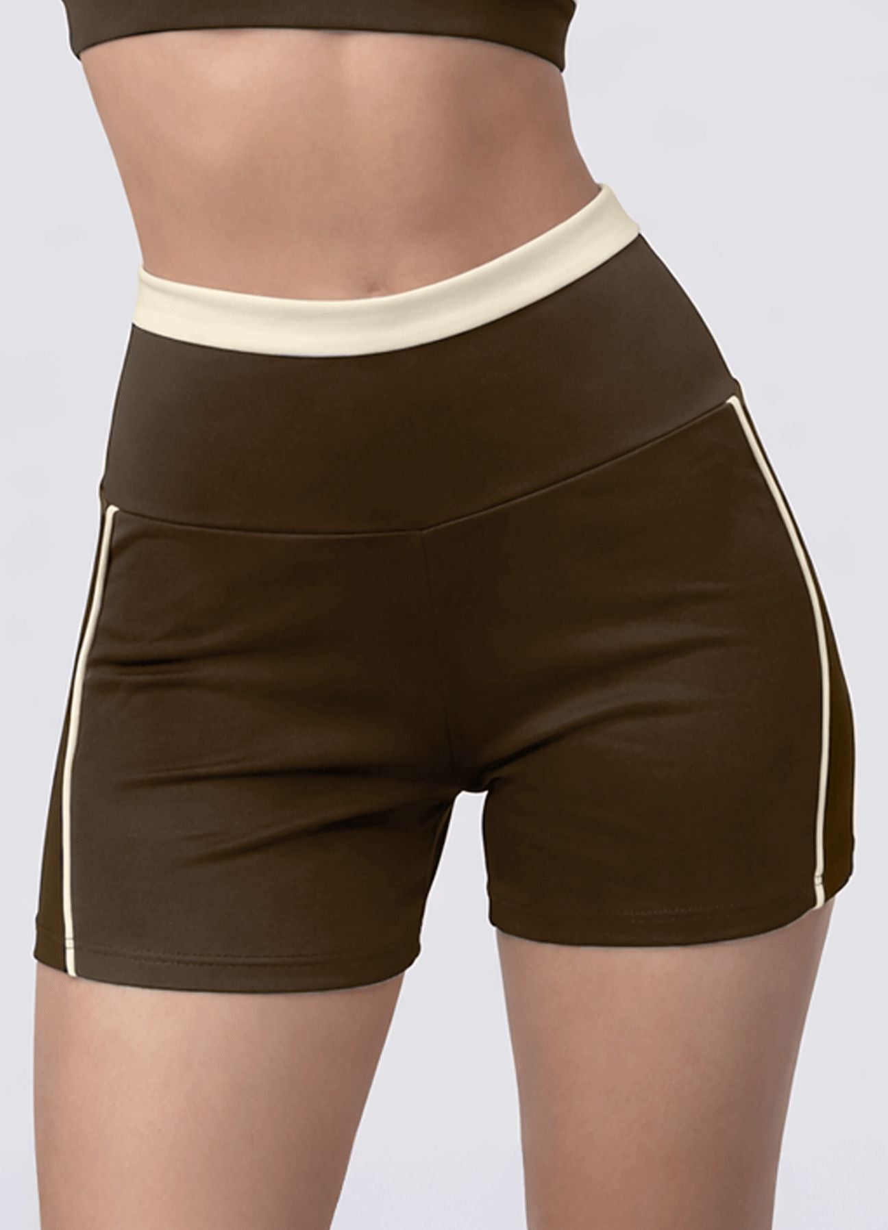 SHORT EMANA SILHOUETTE - MARRON OSCURO SHORTS WIN ROPA DEPORTIVA 