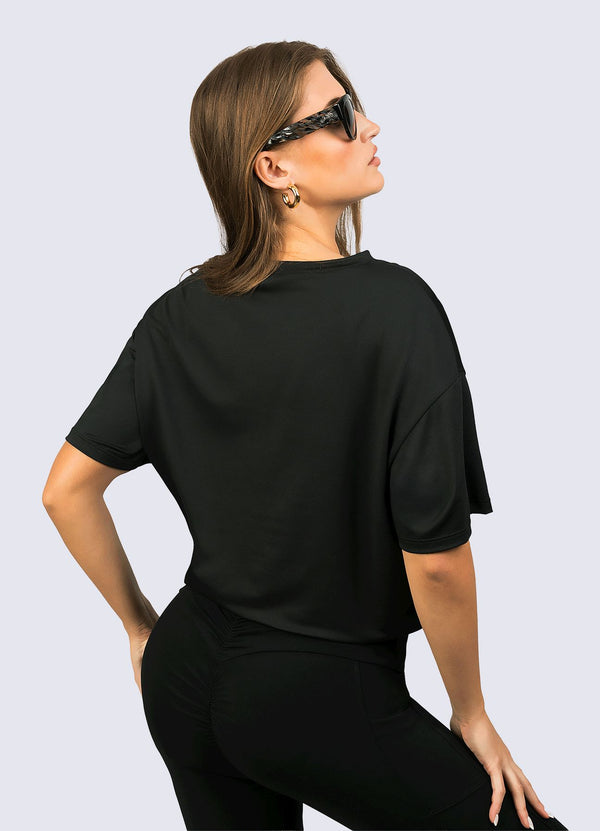 Camiseta Negra De Mujer | WIN ROPA DEPORTIVA