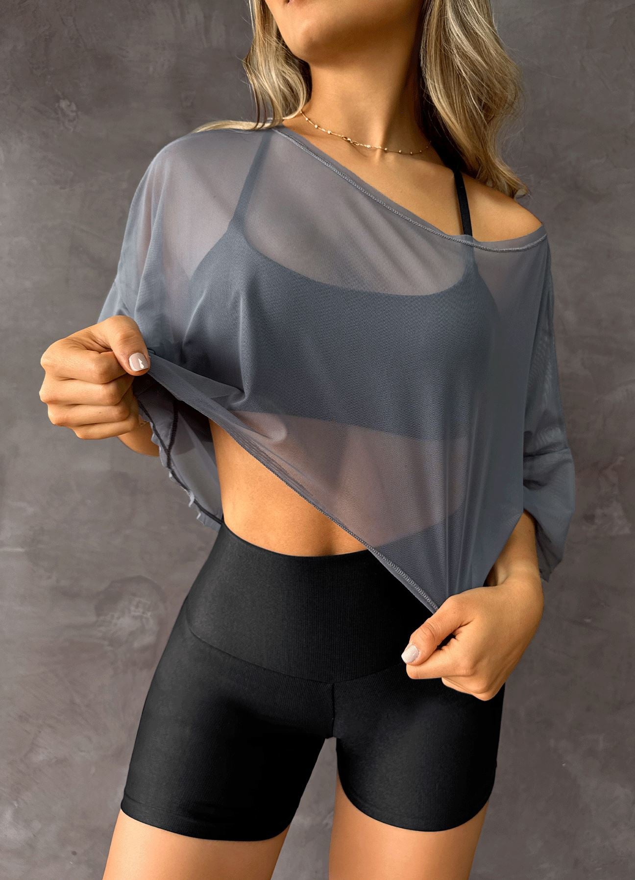 T-SHIRT CROP PERFECT-GRIS T-SHIRTS WIN 