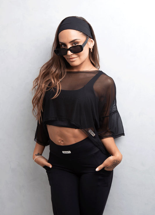 T-SHIRT CROP PERFECT-NEGRO T-SHIRTS WIN STANDARD NEGRO 