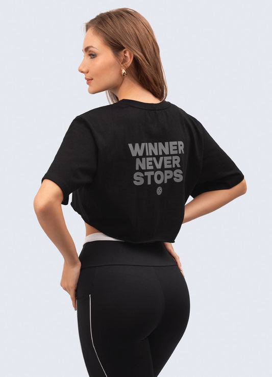 T-SHIRT NEVERS STOP-NEGRO T-SHIRT WIN ROPA DEPORTIVA S NEGRO 