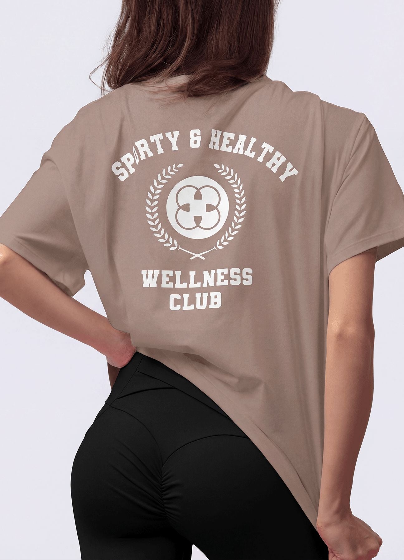 T-SHIRT WELLNESS CLUB-MARRON ALAMO T-SHIRTS WINropadeportiva 