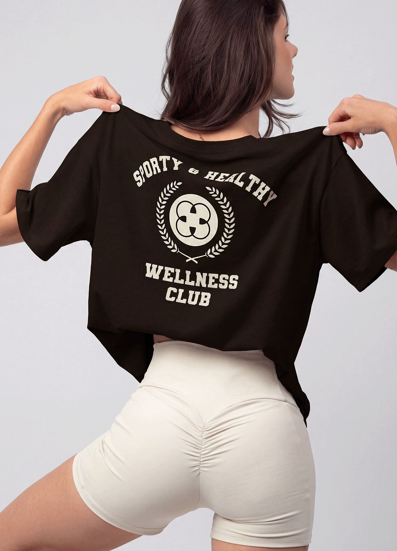 T-SHIRT WELLNESS CLUB-MARRON OSCURO T-SHIRTS WINropadeportiva 