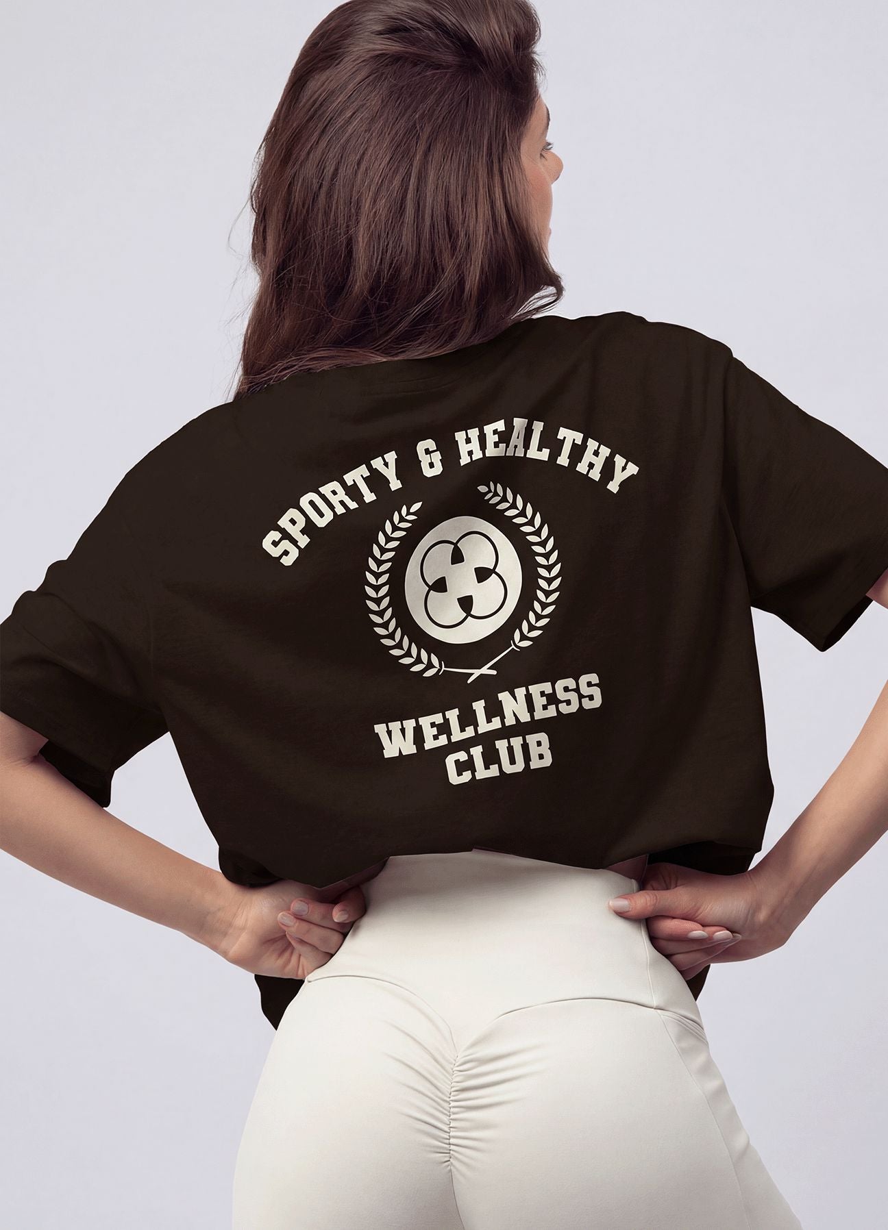 T-SHIRT WELLNESS CLUB-MARRON OSCURO T-SHIRTS WINropadeportiva 