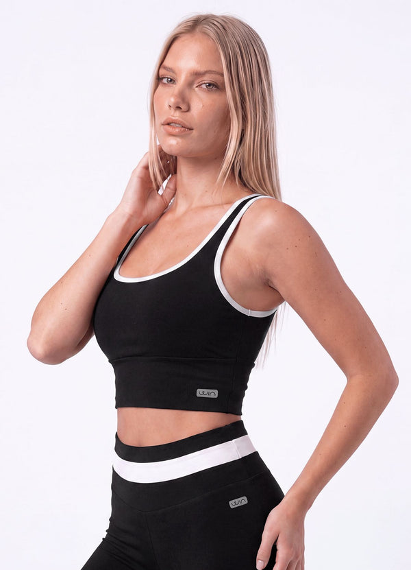 TOP EMANA BALANCE - NEGRO/BLANCO TOPS WIN ROPA DEPORTIVA NEGRO-BLANCO S/M 