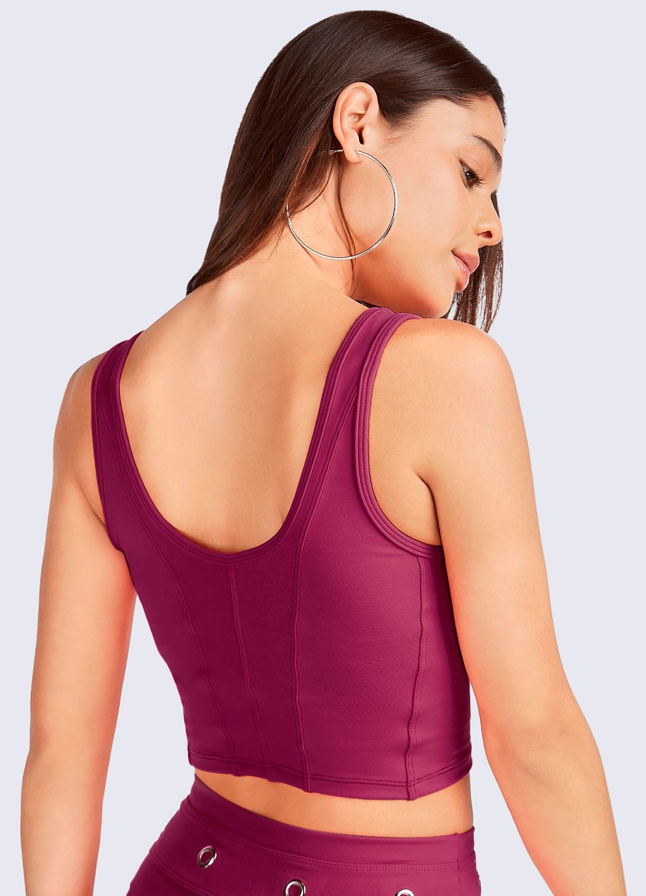 TOP EMANA CORSET-GUINDA TOPS WIN ROPA DEPORTIVA 