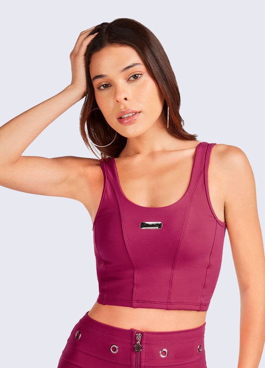 TOP EMANA CORSET-GUINDA TOPS WIN ROPA DEPORTIVA 