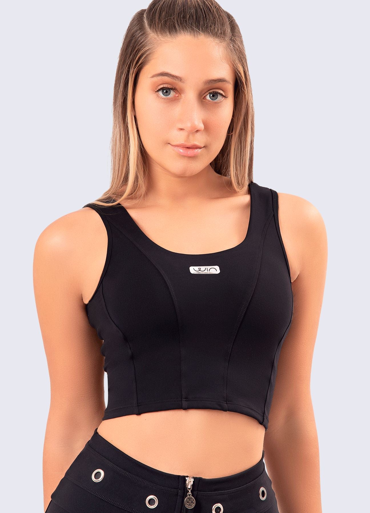 TOP EMANA CORSET-NEGRO TOPS WIN ROPA DEPORTIVA 