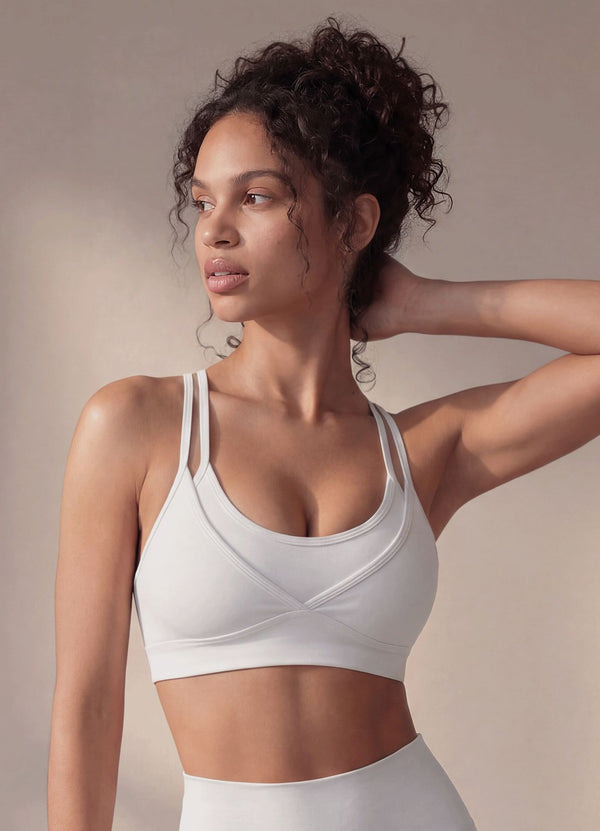 TOP EMANA CUT V SCULPT - BLANCO TOPS WIN ROPA DEPORTIVA 
