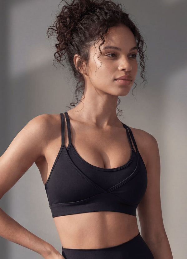 TOP EMANA CUT V SCULPT - NEGRO TOPS WIN ROPA DEPORTIVA NEGRO S 