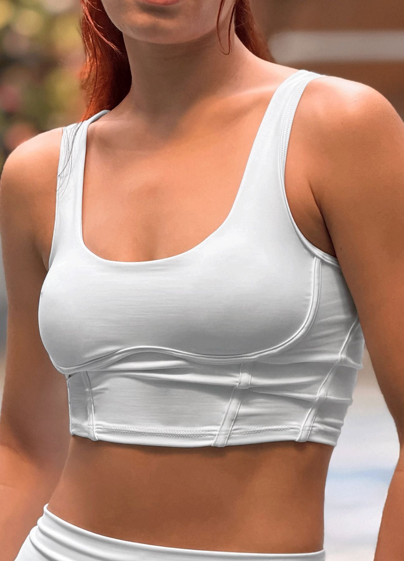 TOP EMANA DEFINE - BLANCO WIN ROPA DEPORTIVA 