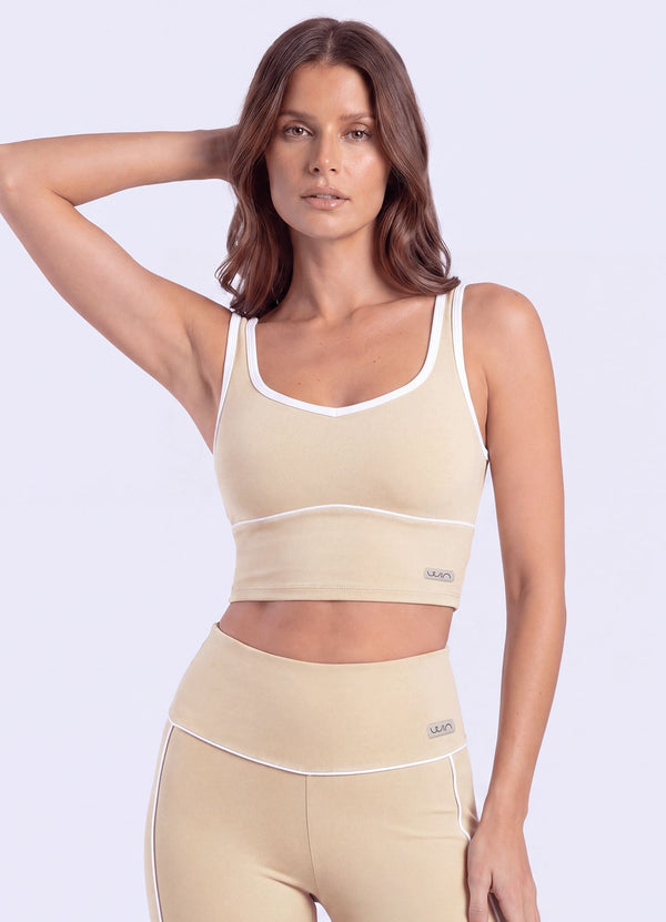 TOP EMANA MOTION - BEIGE TOPS WIN ROPA DEPORTIVA BEIGE S 